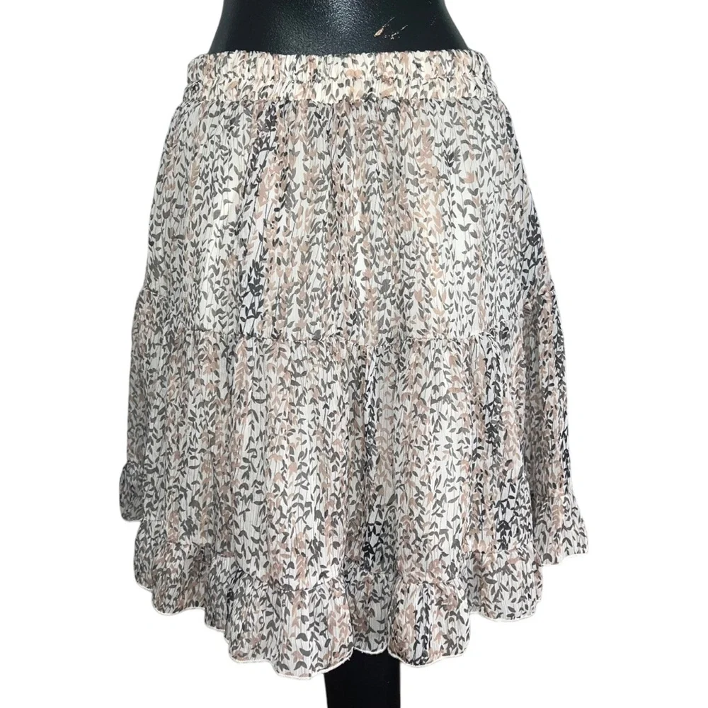 BY TOGETHER WOMEN'S IVORY FLORAL PRINT SKIRT - Picture 13 of 16